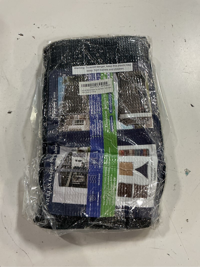 Condition photo showing New/Like New for vicllax 90% black garden shade fabric sun shade greenhouse netting outdoor mesh shade cloth with grommets for for greenhouse, lawn, and outdoor use, 5×8 ft 0 5' x 0 8' 90% shading black