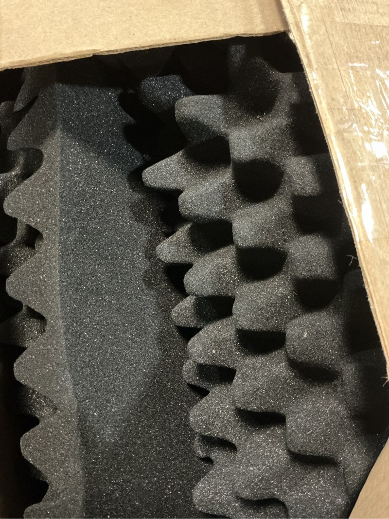 Condition photo showing Good Condition for 2 PCS Acoustic Panels,48''X24''X2'' Egg Crate Foam Soundproof Foam Wall Panels,High Density Fireproof Noise Cancelling Foam Studio Foam Panel,Noise (Black)