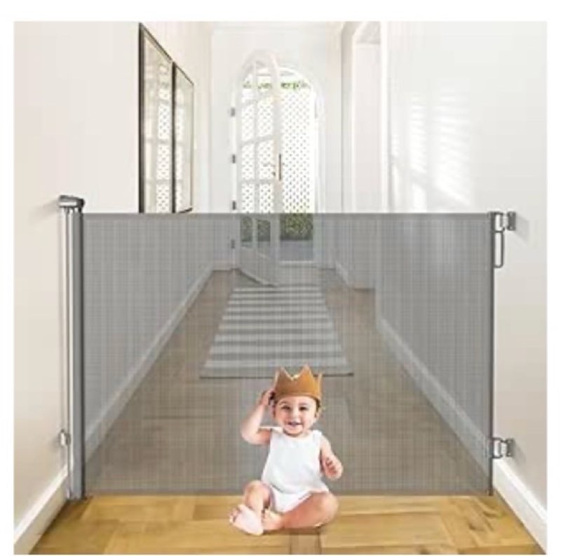 Babepai Retractable Baby Gates Extra Wide | 55" Wide x 38" Tall Dog Gates for Stairs | Indoor/Outdoo