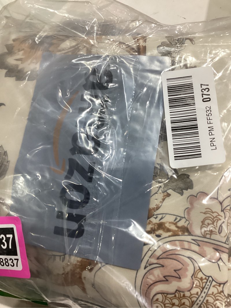 Condition photo showing Good Condition for 2 Panels Curtain Valances for Windows,52in x18in Blackout Window Treatment Valances,Decorative Valances with 1.9in Rod Pockets,Brown Flower Valances-brown Flower