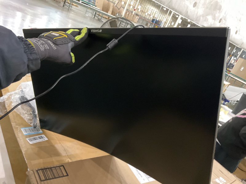 Condition photo showing As Is for SANSUI 32 Inch Curved 240Hz Gaming Monitor High Refresh Rate, FHD 1080P Gaming PC Monitor HDMI DP1.4, Curved 1500R, 1Ms MPRT, HDR,Metal Stand,VESA Compatible(DP Cable Incl.) 32in 240Hz Curved Gaming FHD 32in 240Hz Curved Gaming FHD