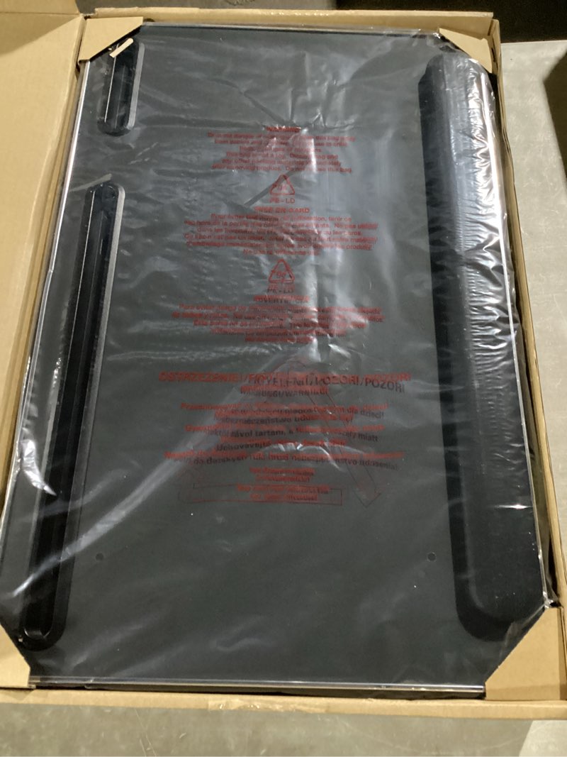 Condition photo showing New/Like New for foldwise 2-in-1 lap & bed desk with soft cushions - adjustable height & angle, foldable laptop stand for bed & couch - wrist rest, ipad holder, stopper & non-slip leather - bed table for adults & kids black