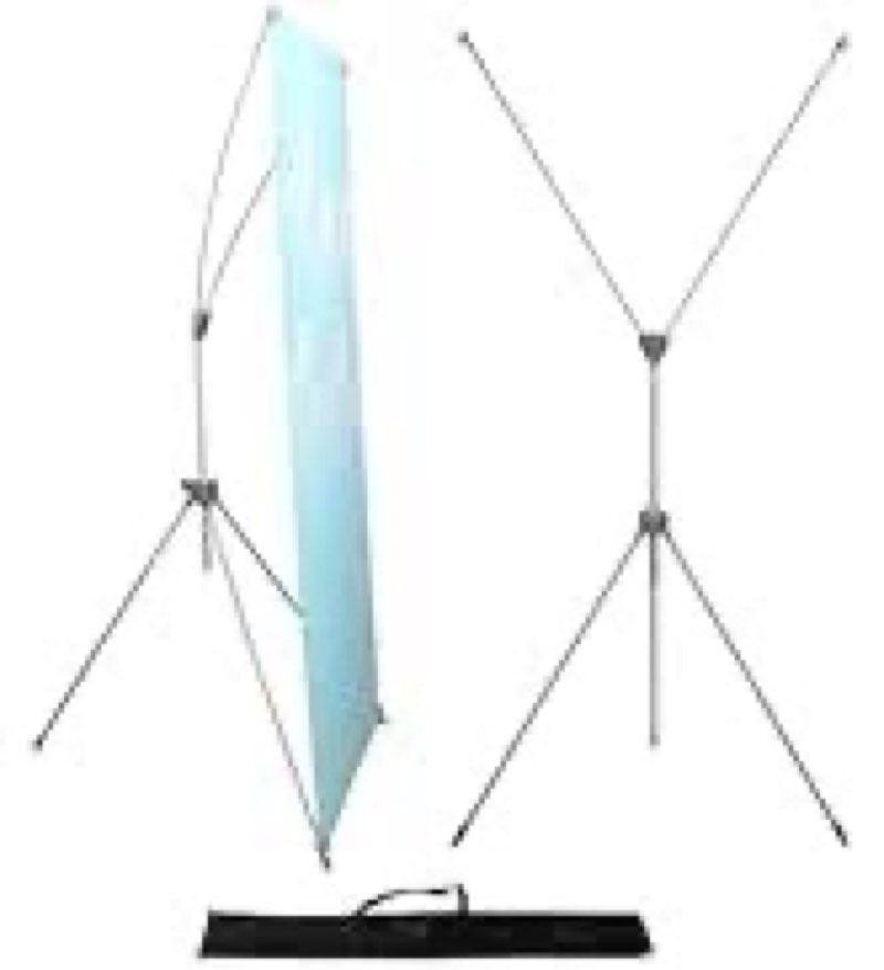 2 Pack X Frame Banner Stand Fits Banner Adjustable Size Width 35" and Height 71" to 78" with Portabl
