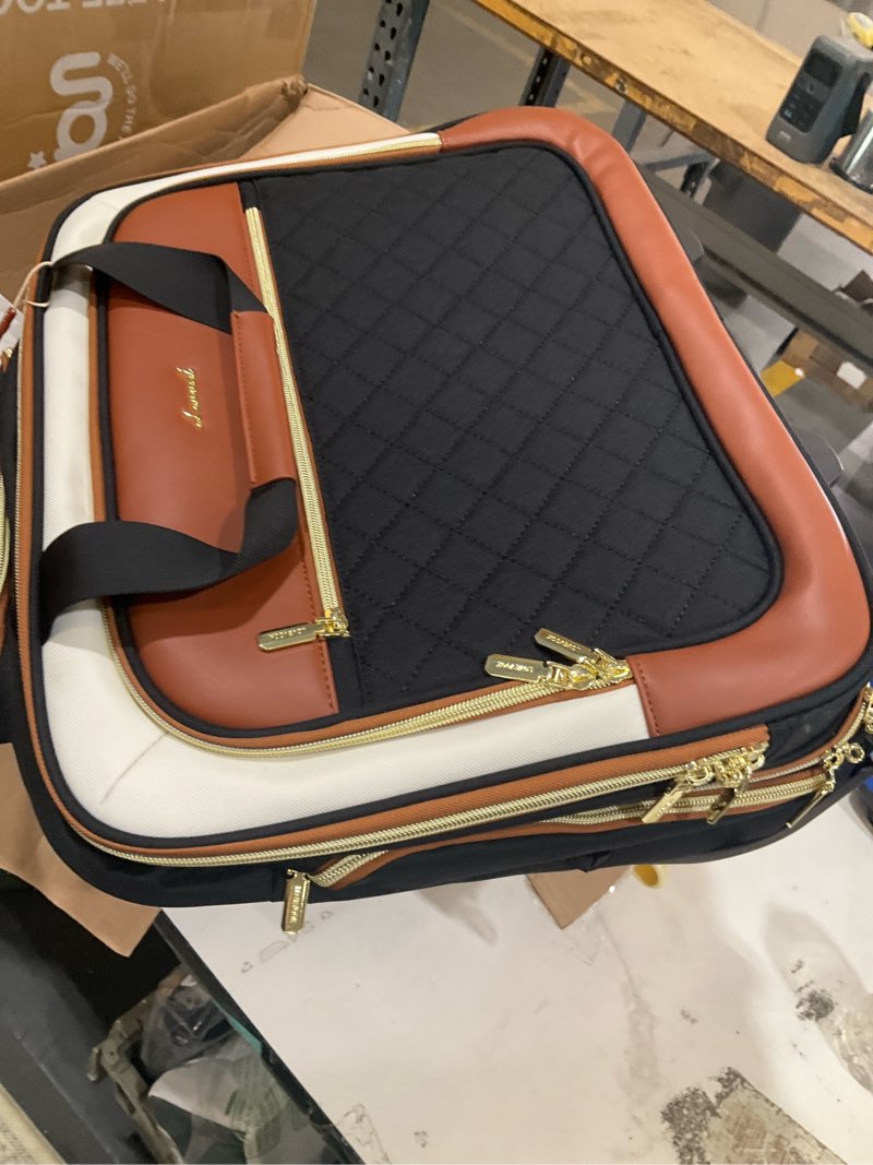 lovevook rolling laptop bag for women, underseat carry on bag with wheels | fits 17.3 inch laptop, 30l capacity, silent wheels, rolling briefcase, carry on luggage, personal item for work travel