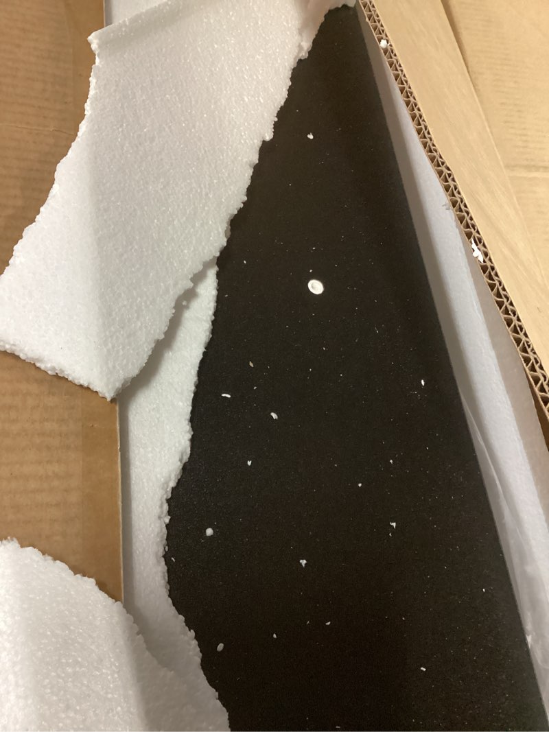 Condition photo showing As Is for Tribesigns 63 Inch Executive Desk with File Cabinet, L Shaped Office Desk with Drawers and Storage Shelves, Business Furniture Set Workstation for Home Office, Gray and Black(incomplete box a)