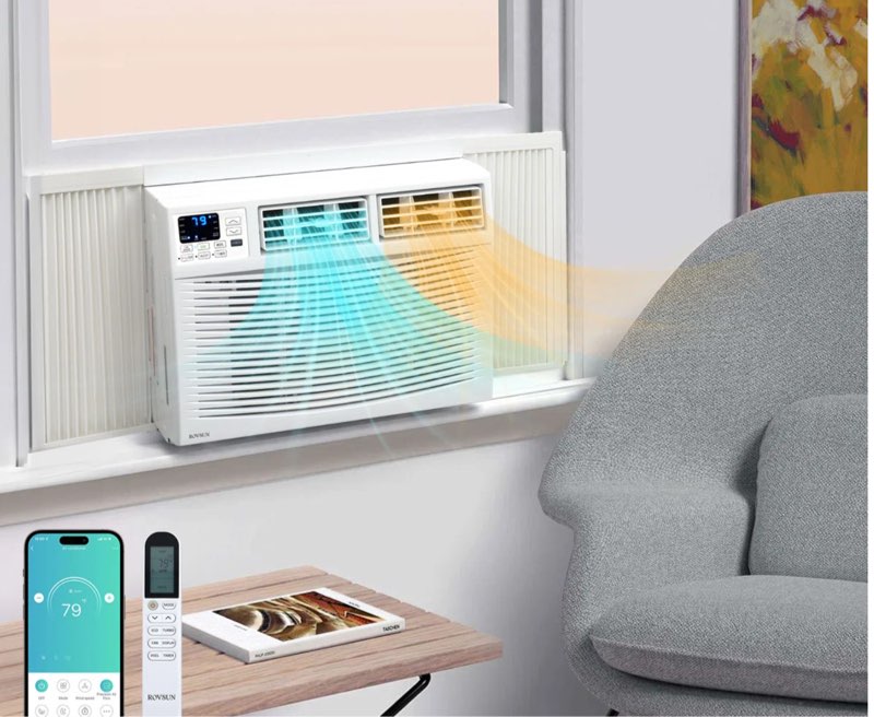 24,000 btu wi-fi enabled window air conditioner with heat and dehumidifier