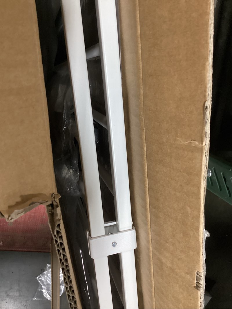 Condition photo showing As Is for Babelio Baby Gate for Stairs, Kitchen & Doorways, 26-43" W 28" H No Bottom Bar| Easy Installation| One-Handed Operation| Auto-Close| Hardware Mount (Drill Needed) Safety Dog/Pet Gate Indoor (White) White - B17 28" H, 26-43" W-Standard