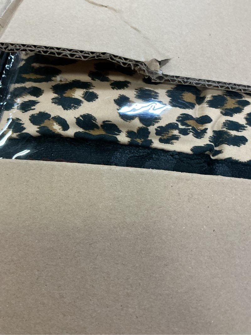 Condition photo showing New/Like New for juicy couture embossed leopard with royal leopard reversible twin/twin xl comforter set - 2 piece stylish bedding ensemble twin/twin xl leopard