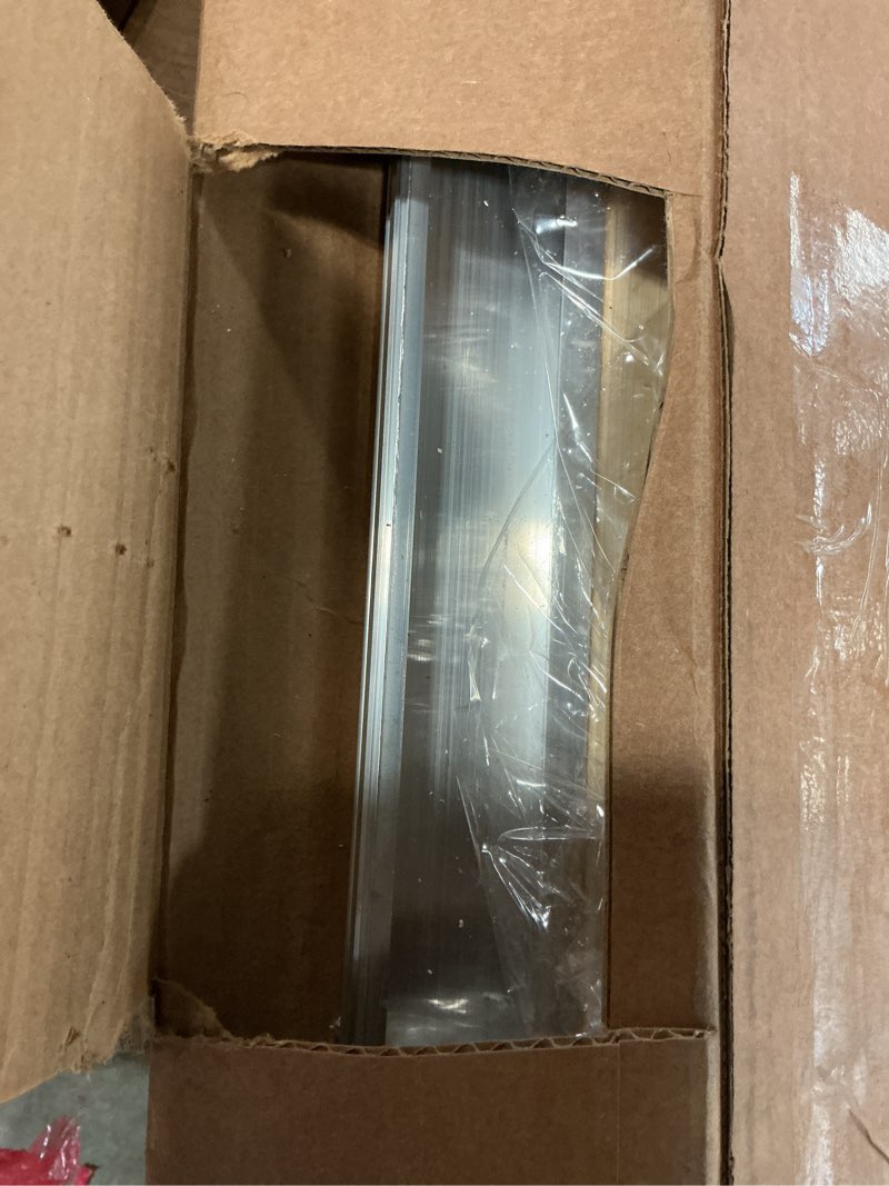 Condition photo showing As Is for M-D Building Products 78618 5-5/8 in. x 1-1/8 in. x 73 in. Silver Adjustable Aluminum & Hardwood Threshold Kit - Versatile Solution for French and Exterior Doors Silver "5 5/8 In x 73 In"