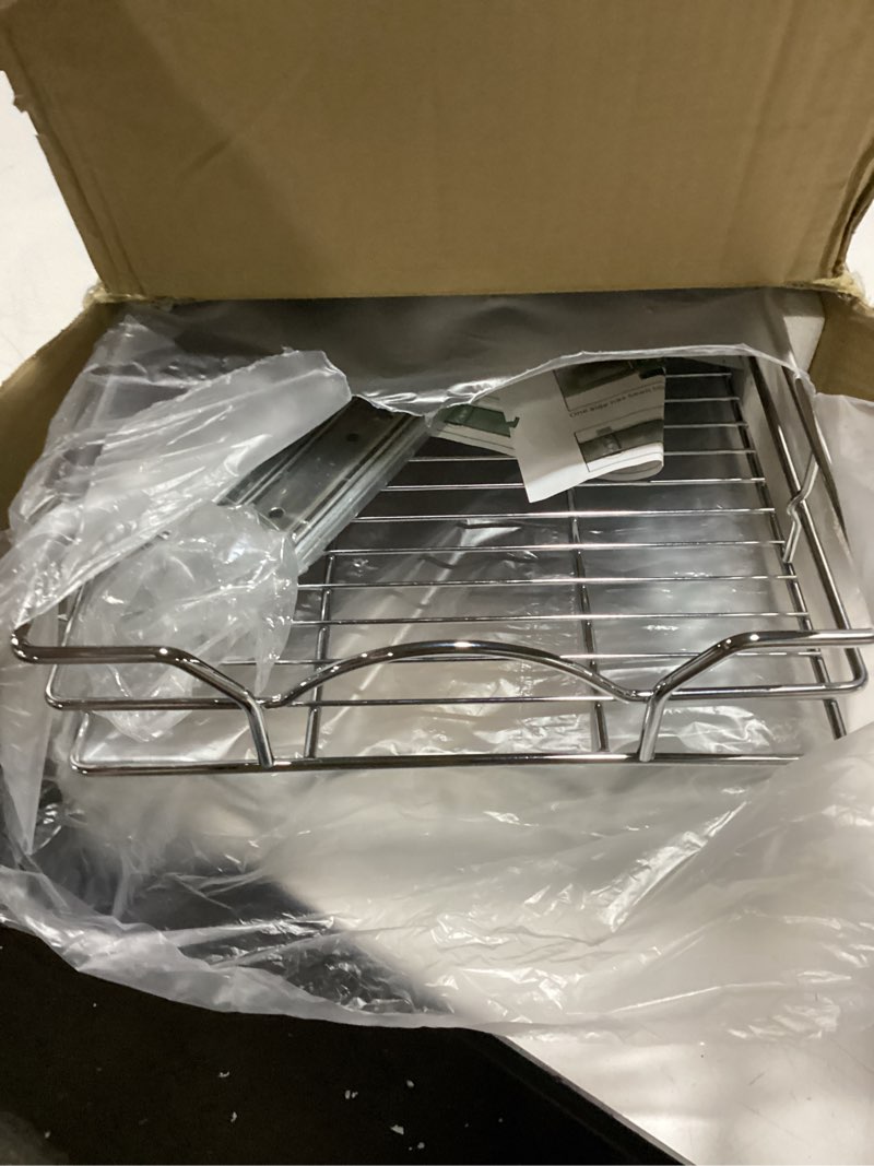 Condition photo showing Good Condition for OCG 2 Tier Pull Out Cabinet Organizer (12.5" W x 18" D), Pull Out Drawers for Kitchen Cabinets, Pull Out Shelves for Base Cabinet Organization in Kitchen Bathroom Pantry, Chrome Finish 12.5"W x 18"D, 2 Tier