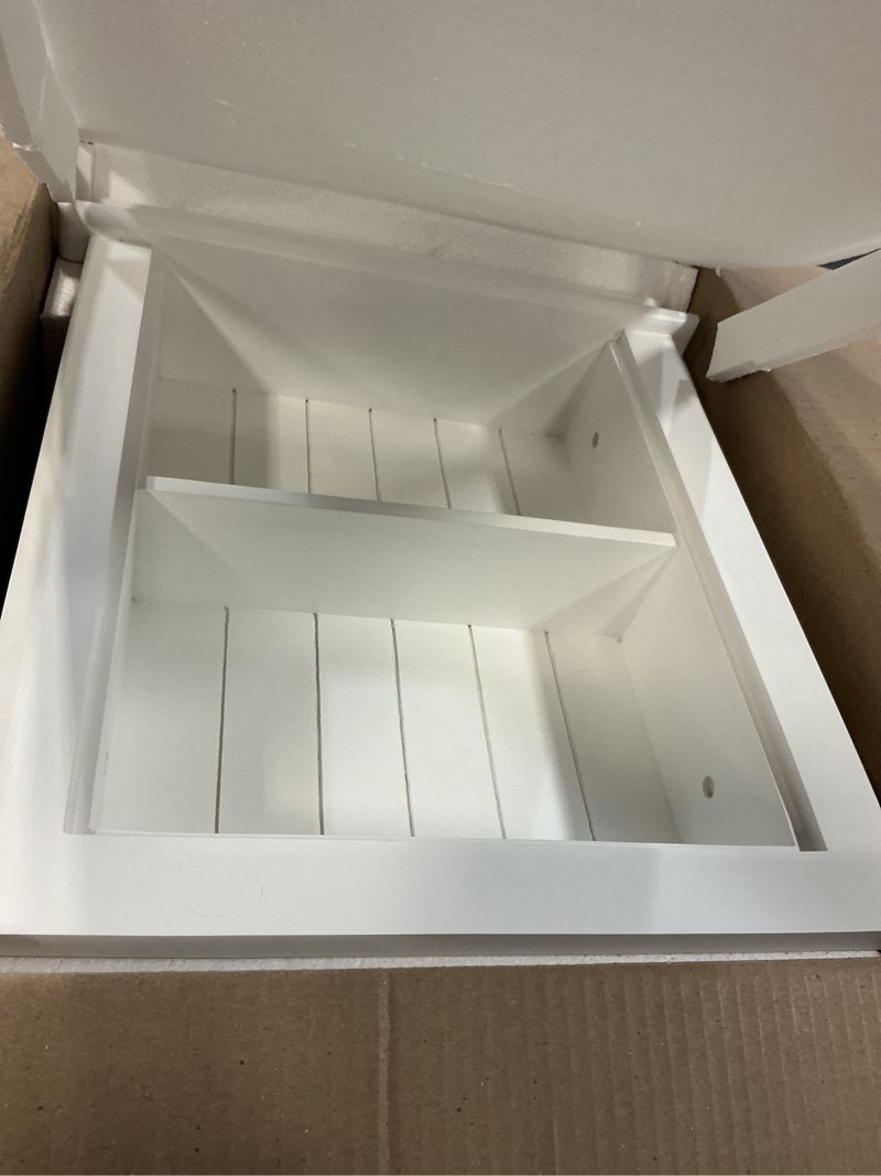 Condition photo showing Good Condition for Fox Hollow Furnishings 14x18 Recessed Aiden Wall Niche (w/beadboard Back) (White) White W/ Beadboard Back