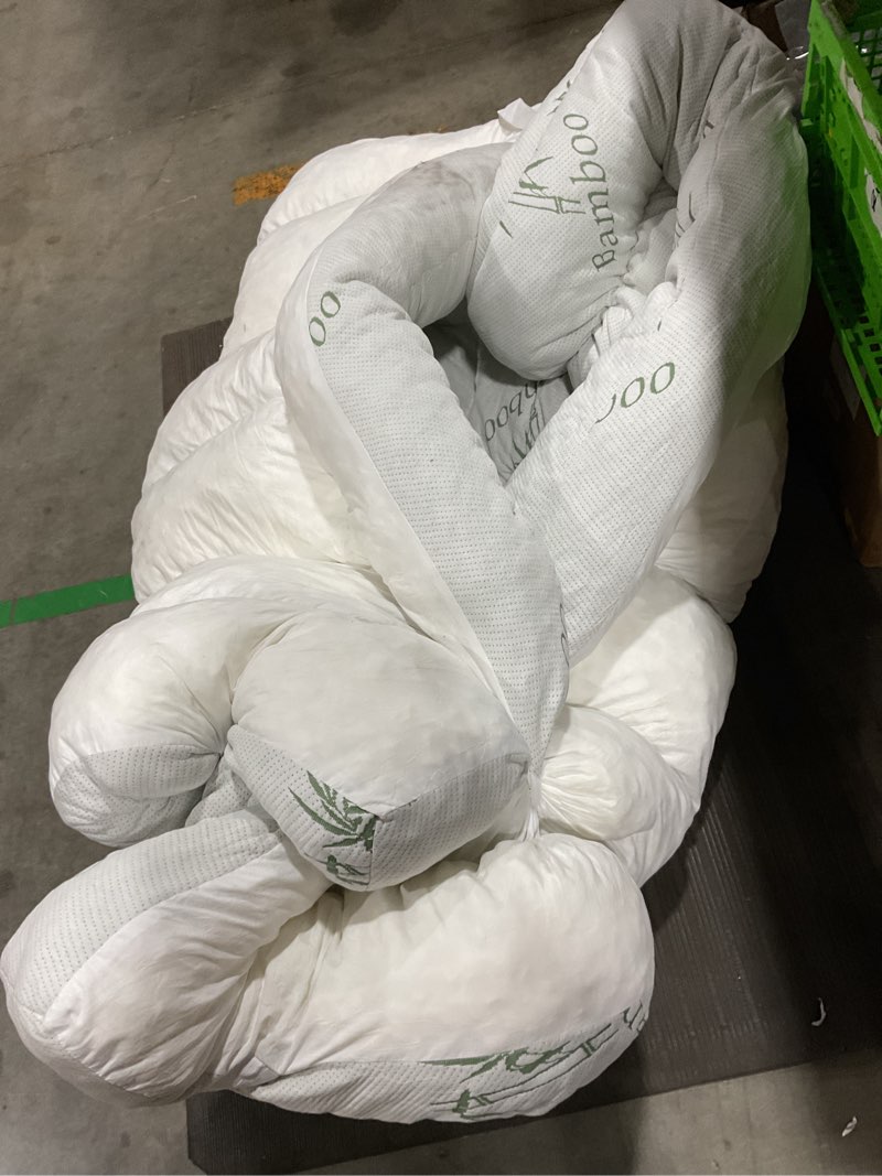 Condition photo showing As Is for mattress topper queen - viscose derived from bamboo cooling pillow top mattress pad air layer - soft waterproof bed protector with 6-18 inch stretchable pockets (white, queen) white queen