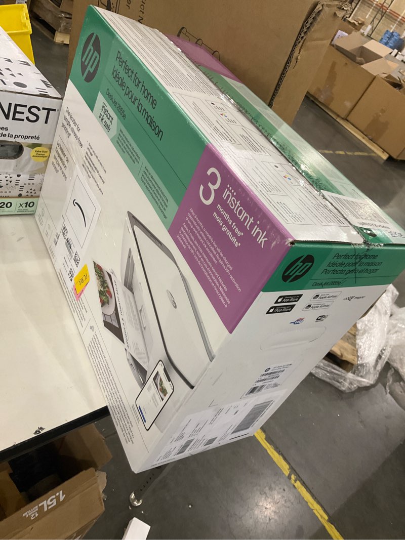 Condition photo showing New/Like New for HP DeskJet 2855e Wireless All-in-One Color Inkjet Printer, Scanner, Copier, Best-for-home, 3 months of Instant Ink included, Single-band Wi-Fi connectivity (588S5A)