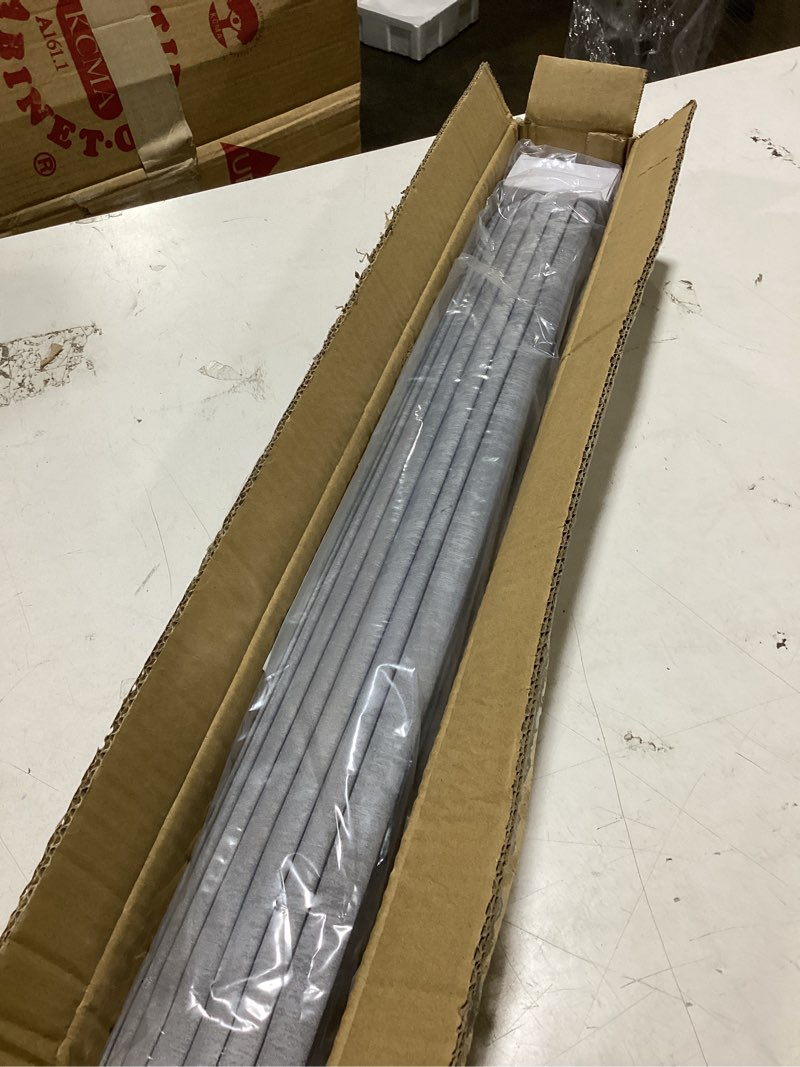 Condition photo showing Good Condition for lazblinds cordless roman shades for windows, 24" w × 60" h, grey | blackout room darkening thermal insulated window blinds lightweight fabric blinds for indoor windows blackout - grey 24" w × 60" h