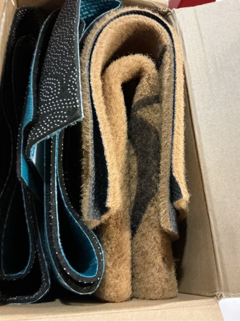 Condition photo showing Good Condition for tinideya 2 pcs summer door mat 17"x47" hello sunshine welcome non slip coir blue white plaid buffalo mats large floor layering doormats seasonal for front porch entryway decor(hello sunshine)