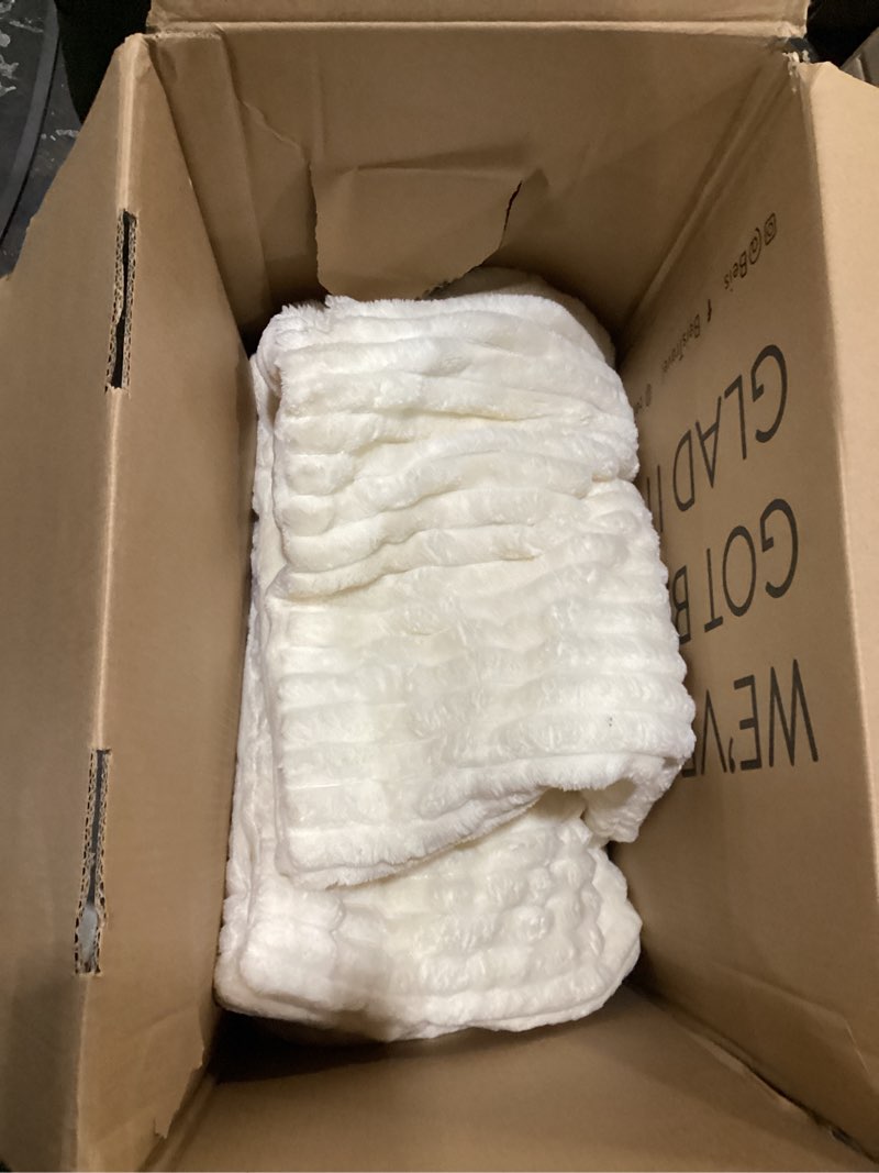 off white soft blanket 