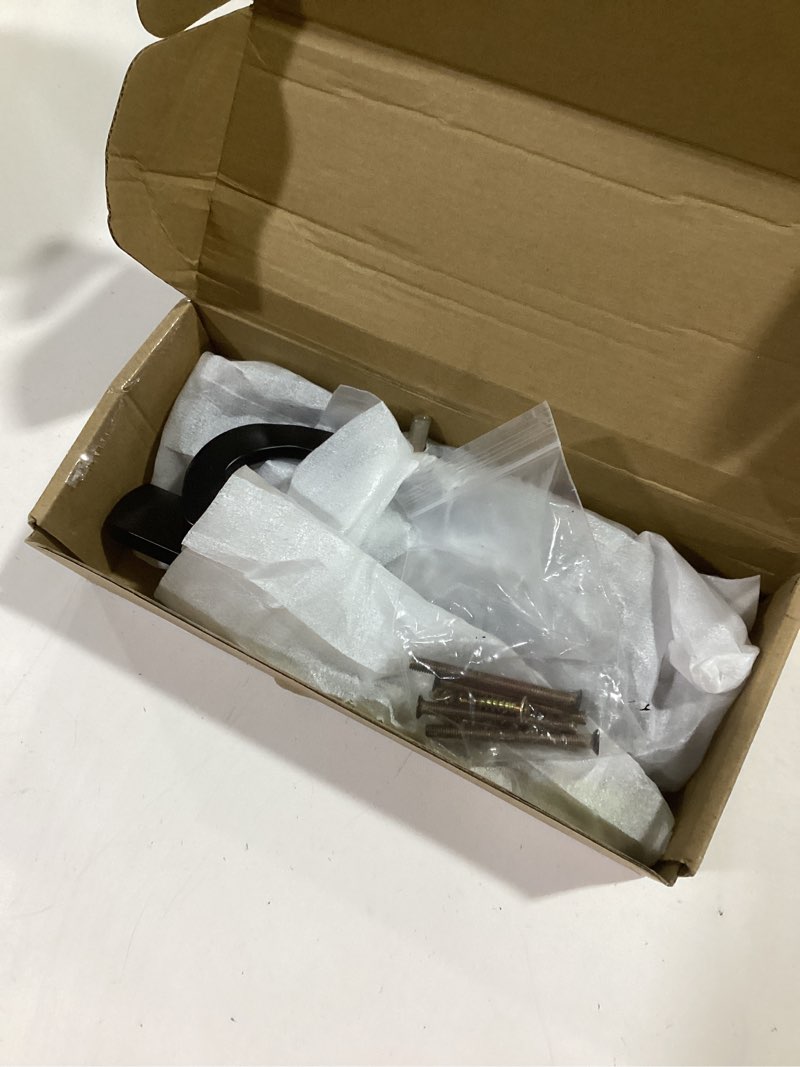 Condition photo showing Good Condition for Patio Sliding Glass Door Handle Set with Mortise Lock 45° Keyway, Keyed Offset Position Zinc Diecast I/E Pull Handles, Fits 3-15/16" H.C., 1-3/8" to 2-1/4" Thick Doors, Non-Handed, Black