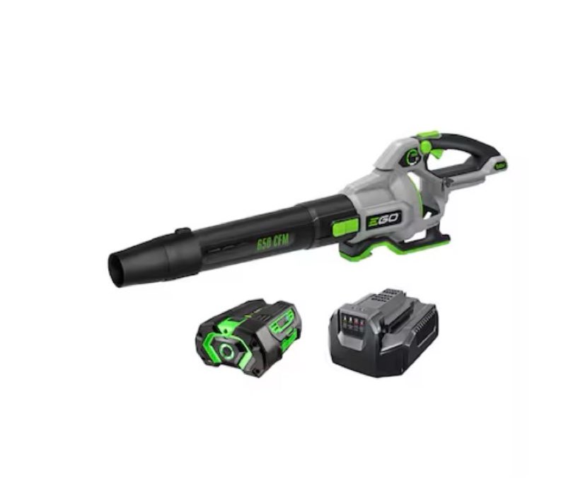 ego power+ 56-volt 650-cfm 180-mph battery handheld leaf blower 5.0 ah battery included charger included item #2546183 | 
