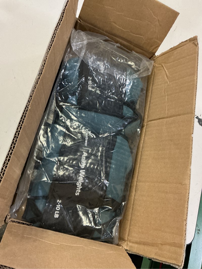 Condition photo showing Good Condition for sportneer 20lbs/pair adjustable ankle weights for women and men, modularized leg weight for yoga, walking, running, aerobics, gym, physical therapy dusty blue