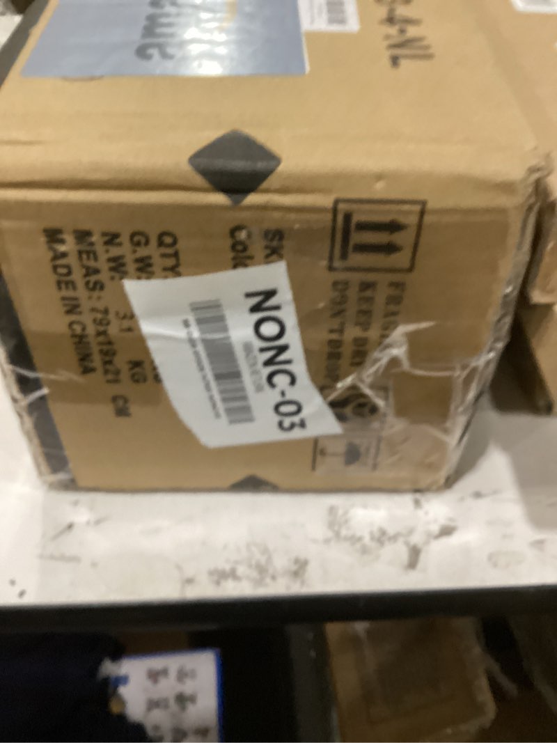 Condition photo showing New/Like New for 4-Light Bathroom Light Fixtures, Brushed Nickel Vanity Lights for Bathroom, Kitchen, Living Room, Modern Bathroom Vanity Lights with Clear Glass Shades 4 LIGHT Brushed Nickel