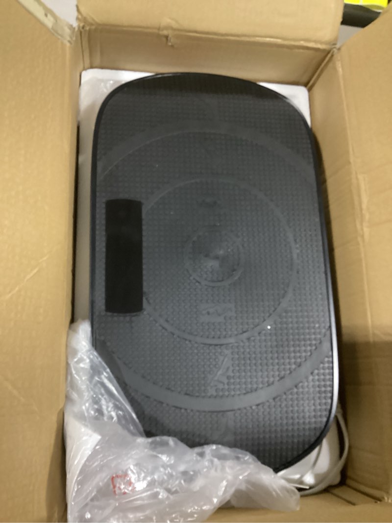 Condition photo showing Good Condition for MERACH Vibration Plate Exercise Machine, Curved Vibration Plate for Lymphatic Drainage Weight Loss, Vibrating Plate with Real-Time Calorie Tracking on LED Display, Workout Equipment for Home Women Men Black