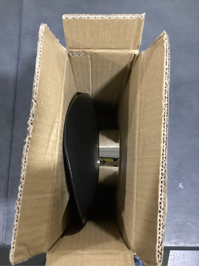 Condition photo showing Good Condition for 12" modern decorative fruit bowl for kitchen counter - unique egg-shaped pedestal centerpiece bowl for dining table, abstract resin catchall key bowl for entryway table, chic coffee table decor gift midnight ebony