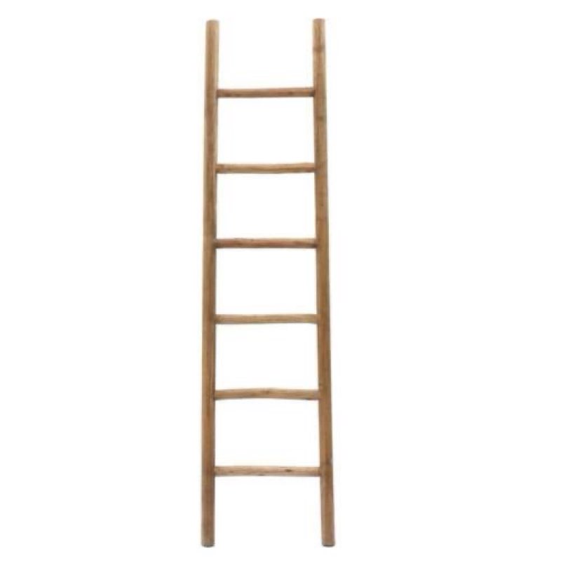 LuxenHome Decorative Wide Blanket Ladder 6 ft. 18.9 in. W Wood Rustic NaturalLuxenHome