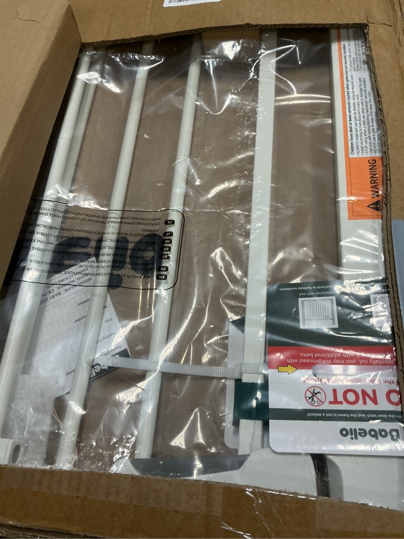 Condition photo showing New/Like New for BABELIO Safety Gate Door Fits for Stairs, Narrow and Wide Doorways with Auto Close, Easy Install, No Drilling, Pressure Mounted for Baby, Child, Pets, Dog/Puppy, 26''-40'', White White 30"Tall 26"-40" Wide