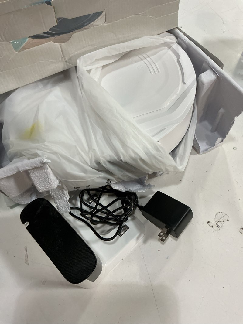 Condition photo showing As Is for lefant robot vacuum cleaner, strong suction, 120 mins runtime, slim, low noise, automatic self-charging, wi-fi/app/alexa control, ideal for pet hair hard floor and daily cleaning, m210