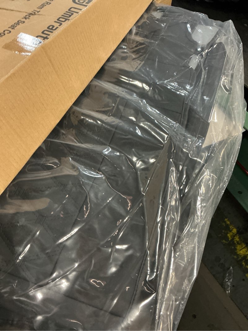 Condition photo showing New/Like New for Umbrauto Custom Seat Covers fit for Dodge Ram 1500 2500 3500, Full Coverage Luxury Leather Ram Truck Seat Cover 2009-2025 Compatible with Crew Cab Double Quad Regular (Black, Full Set (Flat Rear)) Black (Full Set Flat Rear) Ram1500/2500/3500(09-25Year)