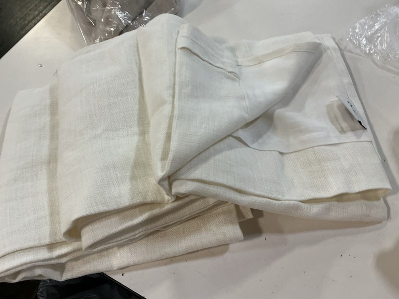 Condition photo showing Good Condition for european linen curtain - single panel color: ivory(48x84)