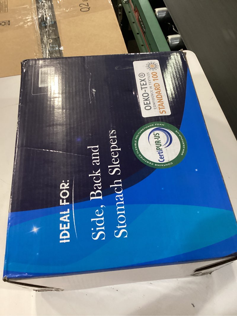 Condition photo showing New/Like New for cooling pillows king size set of 2, firm shredded memory foam pillows for side back stomach sleepers, two-sided cool neck pillow for neck shoulder pain, luxury gel cold bed pillow for hot sleepers king (2 count) original white (icy)
