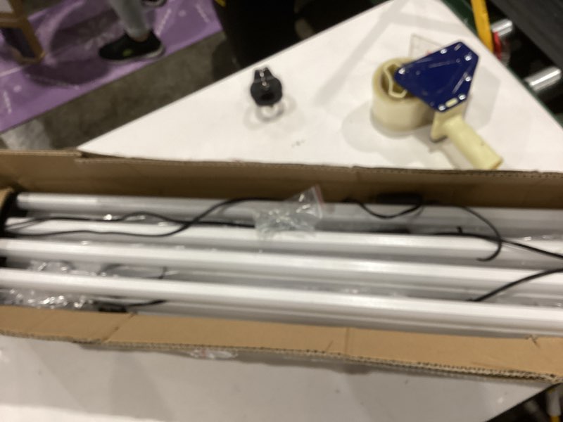 Condition photo showing Good Condition for bbounder 10 pack linkable led utility shop light, 4400 lm, 6500k cool daylight, 4 ft integrated fixture for garage, 40w equivalent 250w, surface + suspension mount, black 6500k black