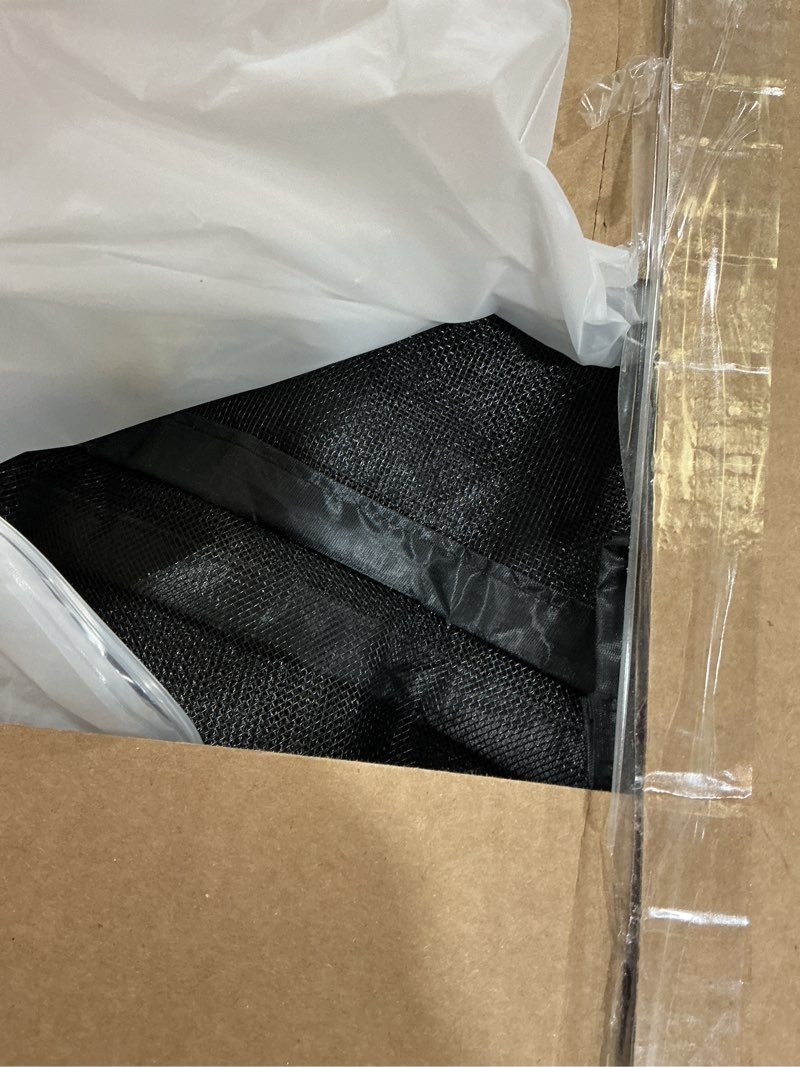 Condition photo showing Good Condition for garage door screen for 2 3 car garage 17x9 ft - magnetic retractable fiberglass mesh 17x9ft & heavy duty weighted bottom, include screws & repair patches easy assembly for patio workshop gym black 17x9ft