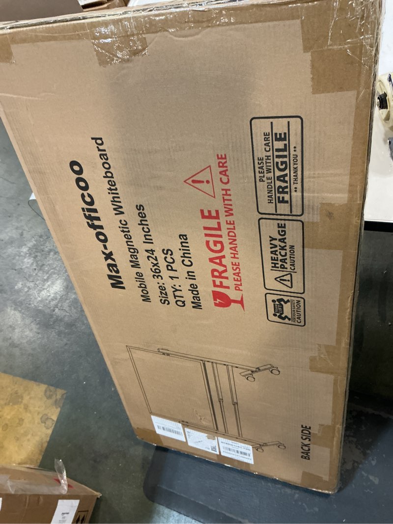 Condition photo showing New/Like New for Mobile Whiteboard with Rolling Stand 36"x24" Portable Single-Sided Magnetic Dry Erase Board on Wheels Included 20 Magnets, 2 Markers & 1 Eraser