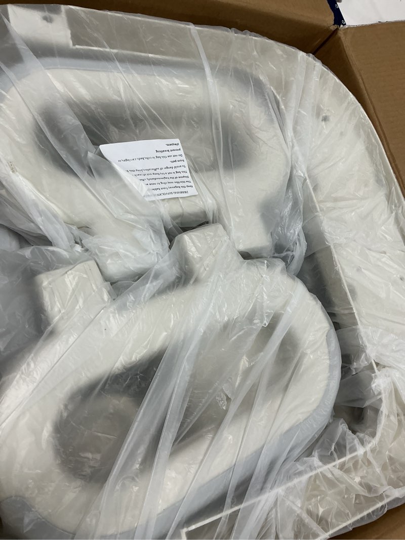 Condition photo showing Good Condition for Bedside Commode, Upgraded Safety Commode Toilet for Elderly Disabled, Potty Chair for Adult with Enlarged Arms, Height Adjustable, 900lbs Heavy Duty Bedside Commodes for Seniors Upgraded Safety-gray-white