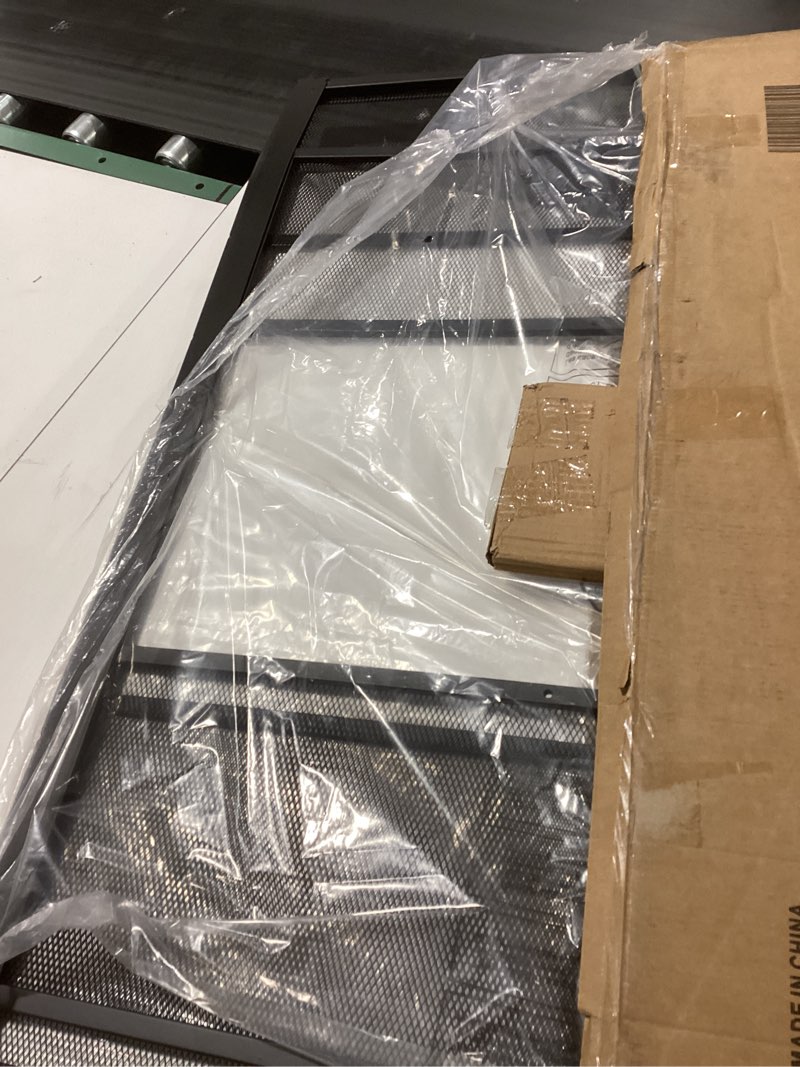 Condition photo showing Good Condition for Fire Beauty Fireplace Screen, Wrought Iron Mesh, Baby Safe Spark Guard Protector with 2-Doors Large Flat Guard Screens (37.8 x 30.7 Inch) 37.8x30.7inch