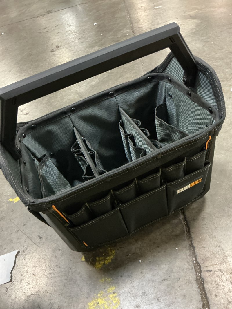 Condition photo showing Good Condition for toughbuilt large black polyester 16-in w x 11.02-in d x 13.78-in l tool tote