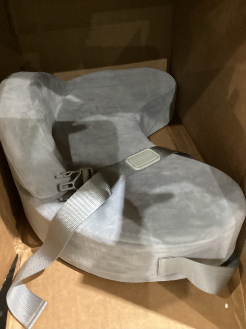 Condition photo showing Good Condition for Momcozy Innovative Safety Guard Nursing Pillow - Firm & Springy Memory Foam - Stable, Ergonomic Support & Comfort - Wider Breastfeeding Cushion, Adjustable, Removable Cover, Baby Safety Certified Grey ( Premium Memory Foam ) CozyLite