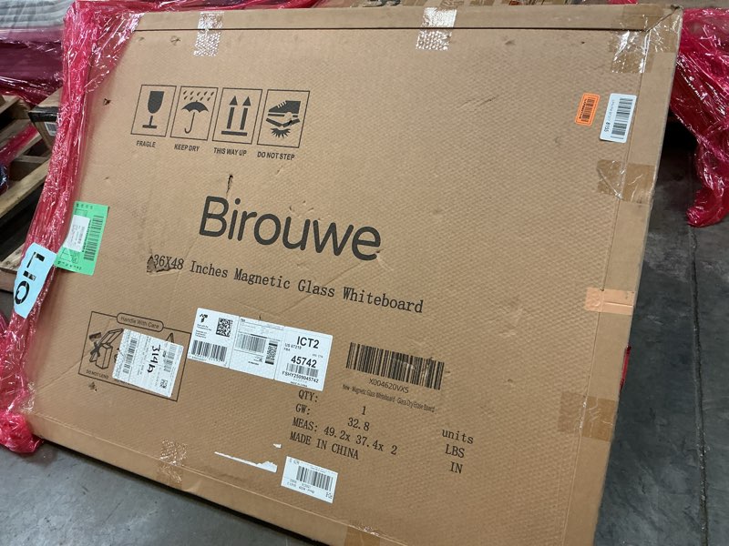 Condition photo showing New/Like New for Magnetic Glass Whiteboard - Glass Dry Erase Board 48"x36" Large Frameless Board for Walls Office School and Home 48*36 White