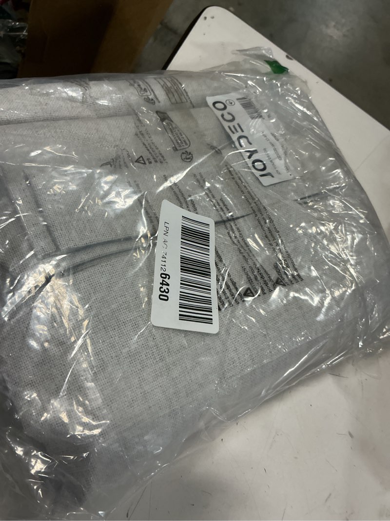 Condition photo showing Good Condition for Joydeco Blackout Curtains for Bedroom - 100% Light Blocking 2 Panels Set White Drapes 37" W x 63" L, Thermal Insulated Room Darkening Curtains, Linen Textured for Living Room, Rod Pocket & Back Tabs White 37"W x 63"L (Pack of 2)
