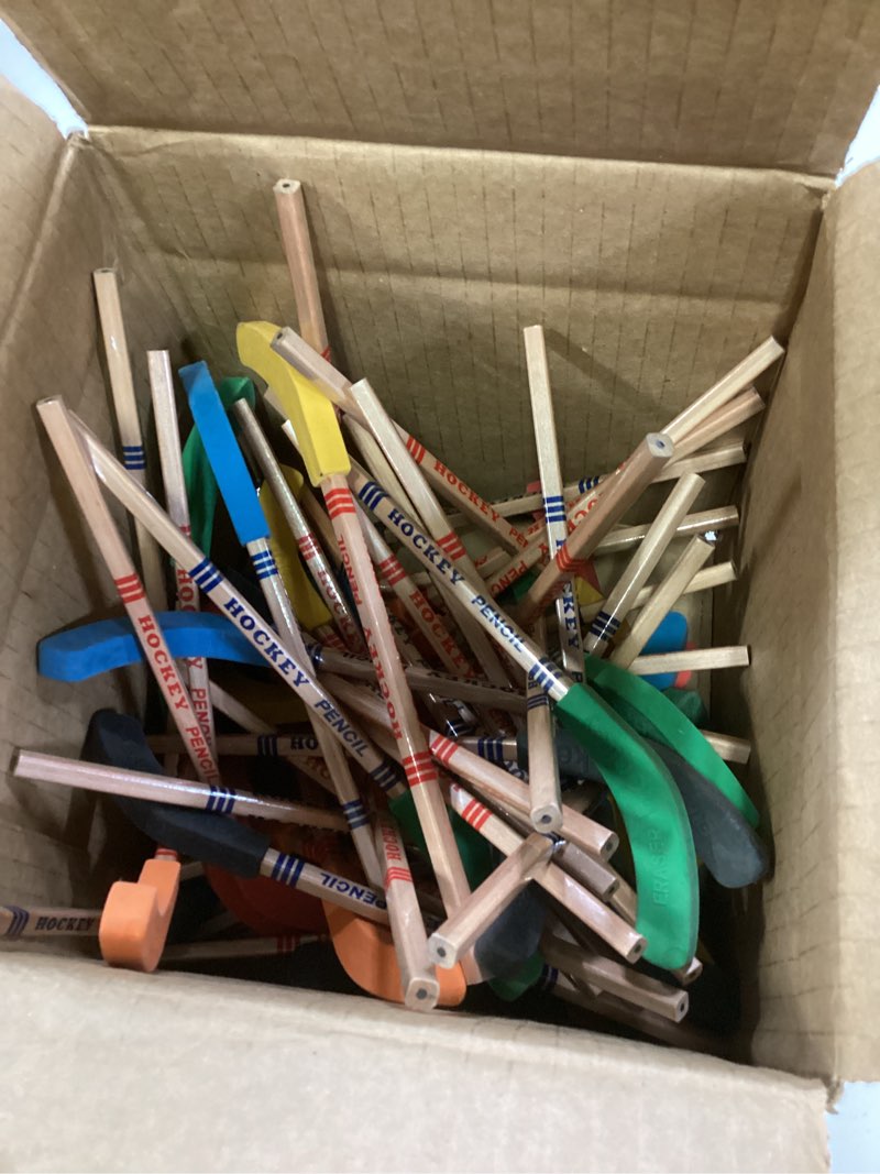 Condition photo showing Good Condition for Leelosp 60 Pcs Hockey Pencils with Erasers Multicolor Hockey Stick Pencils Sports Pencil Sports Themed Party Favors for Fans Prize Birthday Party Valentines Exchange Gifts