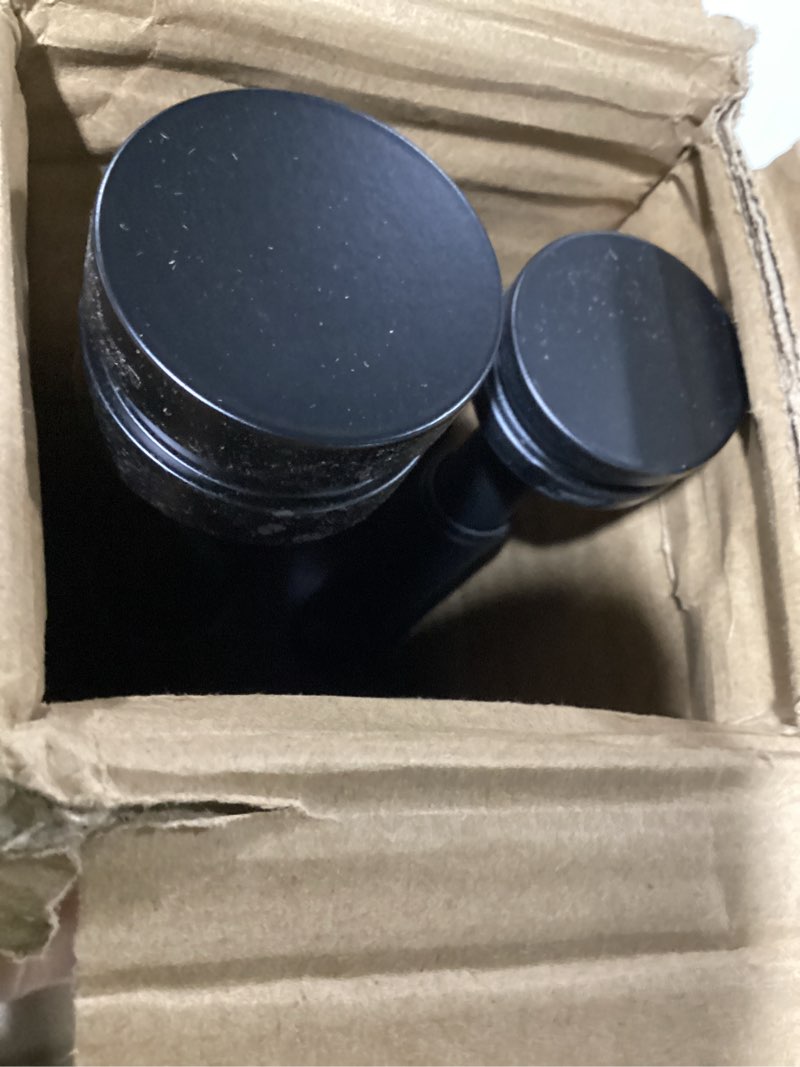 Condition photo showing New/Like New for Double Drapery Curtain Rods, 72-144” Telescoping Curtain Rod with 1inch large rod and 5/8inch small rod, Modern Round Style Finials, Matte Black Matte Black 72-144"