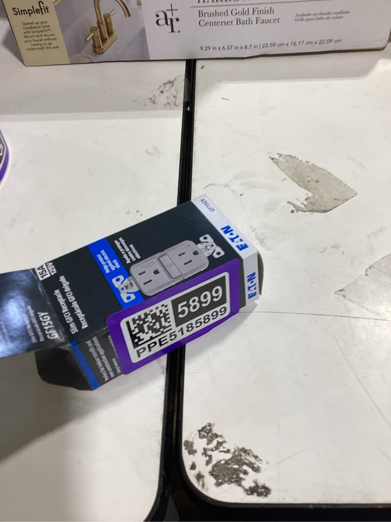 Condition photo showing As Is for lutron claro 15 -amp 120/125-volt tamper resistant residential decorator outlet