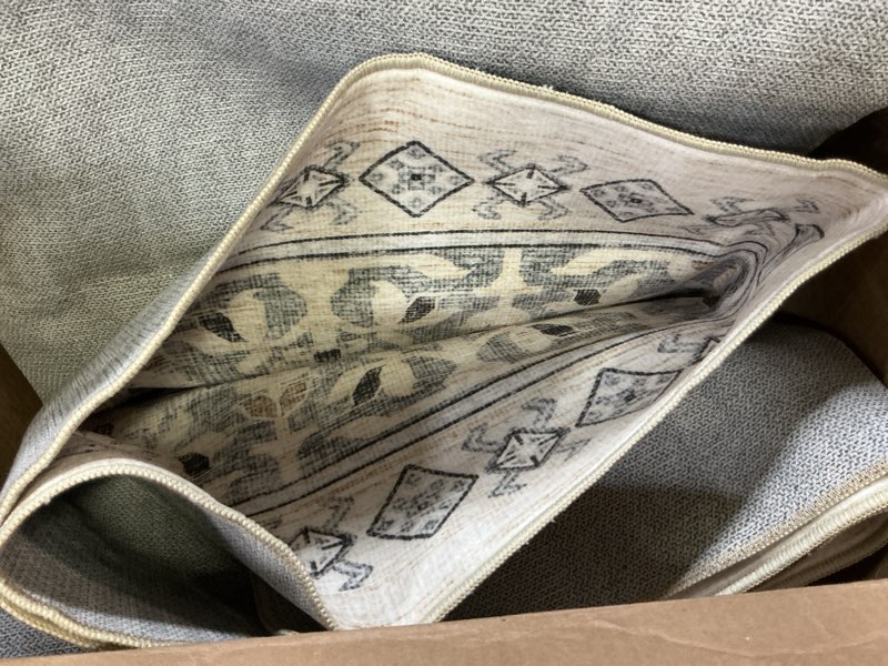 Condition photo showing As Is for zesthome 8x10 Area Rugs for Living Room,Non-Slip Backing Washable Rugs,Vintage Large Area Rug?Stain Resistant Home Decor Rug (Beige,8'x10') Beige/Grey 8' x 10' (Rectangular)