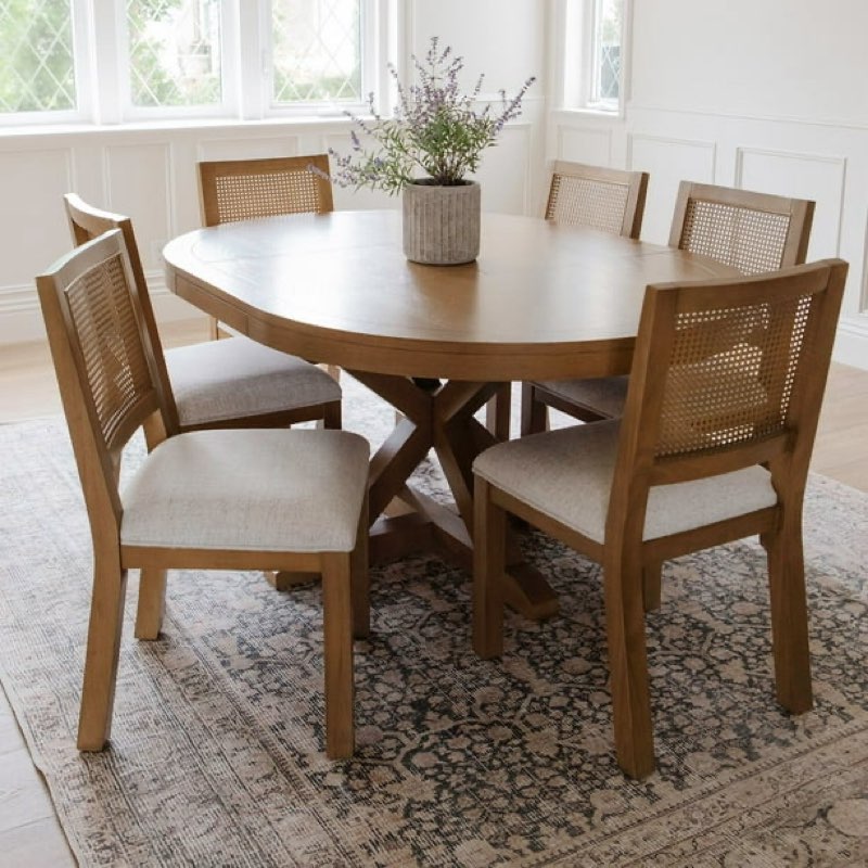 (Base of the table is missing )details by Becki Owens Ivy 6-Piece Expandable Dining Set