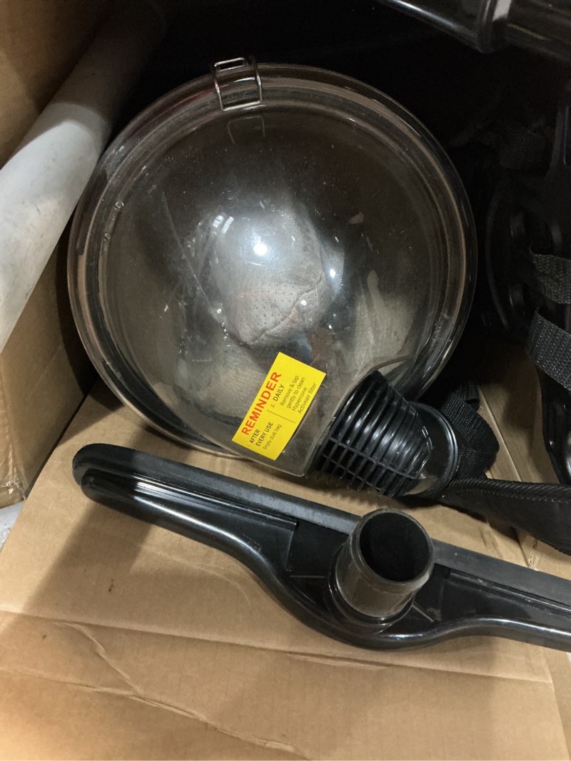 Condition photo showing As Is for hoover commercial shoulder vac pro bagged backpack vacuum cleaner, lightweight, chiropractic design, hepa media filtration, corded vacuum cleaners for commercial use on carpet and hard floors
