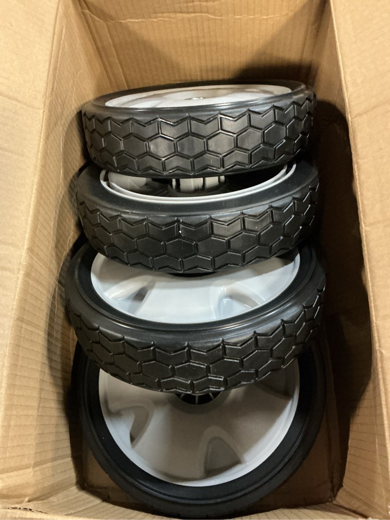 Condition photo showing Good Condition for cheemuii 4 pcs 9" hrx217 lawn mower wheels kit 2 rear wheels replace for 42710-vh7-010za and 2 front wheels replace for 44710-vh7-010za fit for honda hrx217 hrr216 lawnmowers 9 in-4 pcs (2 rear & 2 front)