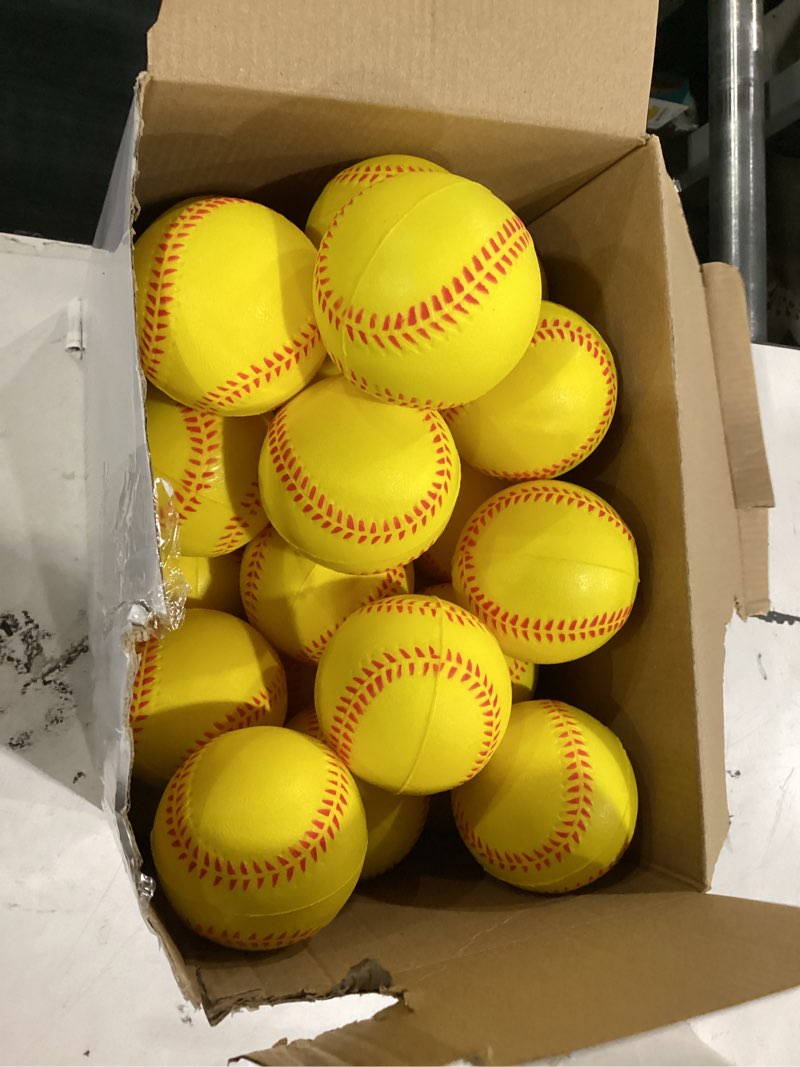 Condition photo showing Good Condition for hydren 100 pack softball stress balls bulk softball birthday party favors goodie bag stuffers foam sports balls for school carnival sport party (1.6 inch) (4cm) 4cm 100