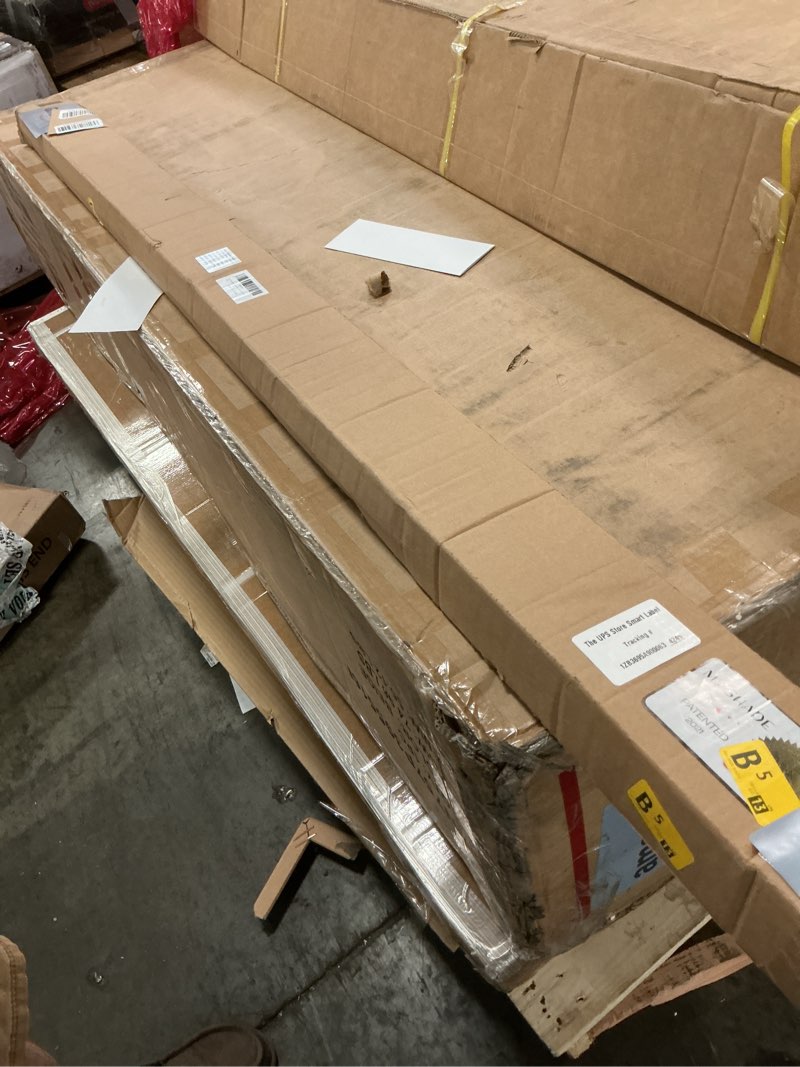 Condition photo showing As Is for myshade cordless blackout window blinds & shades pull down room darkening window shades light blocking honeycomb cellular shade for indoor windows easy to install 70 inch wide, h72 white blinds color-coordinated white 70"w x 72"h